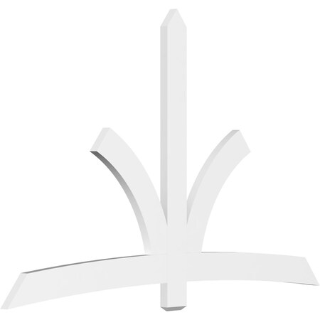 Ekena Millwork Davenport Architectural Grade PVC Gable Bracket, 96"W x 60"H x 2"D x 6"F, 15/12 Pitch GBP096X60X0206DAV00